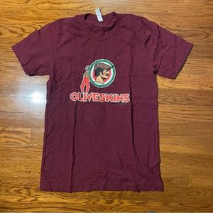 Mens small “olive skins” redskins baseball graphic t shirt